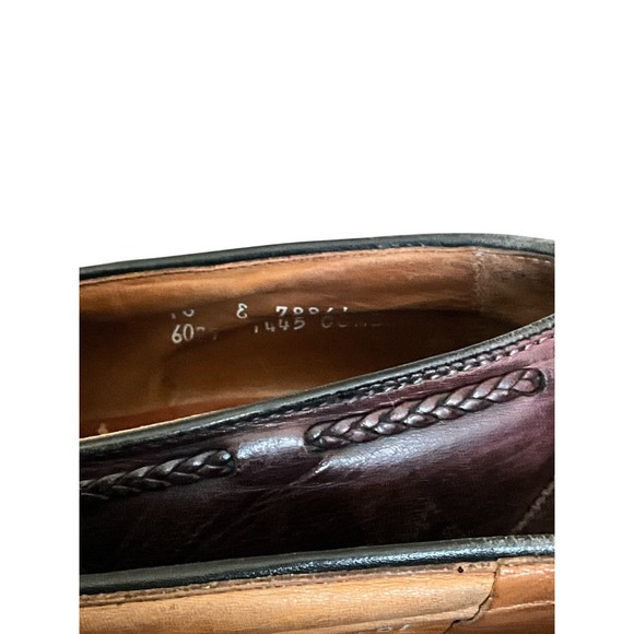 Allen Edmonds Bradenton Loafers Shoes Burgundy Leather Kiltie US Size 10E Wide - Picture 7 of 7